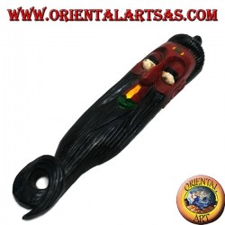 Masque du sage âgé d'origine népalaise en palissandre 50 cm (rouge)