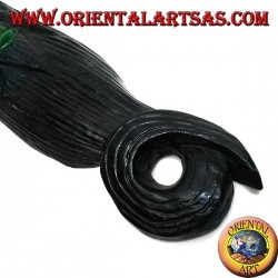 Mask of the elderly wise man of Nepalese origin in rosewood 50 cm (red)