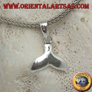 Silver pendant whale tail small pendant