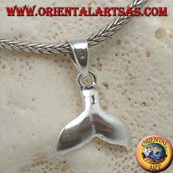 Silver pendant whale tail small pendant