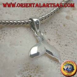 Colgante de plata colgante de cola de ballena pequeño
