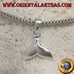 Silver pendant whale tail small pendant
