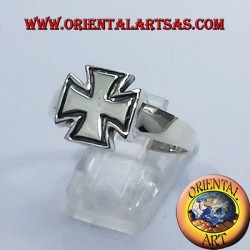 Knights Templar cross ring in silver