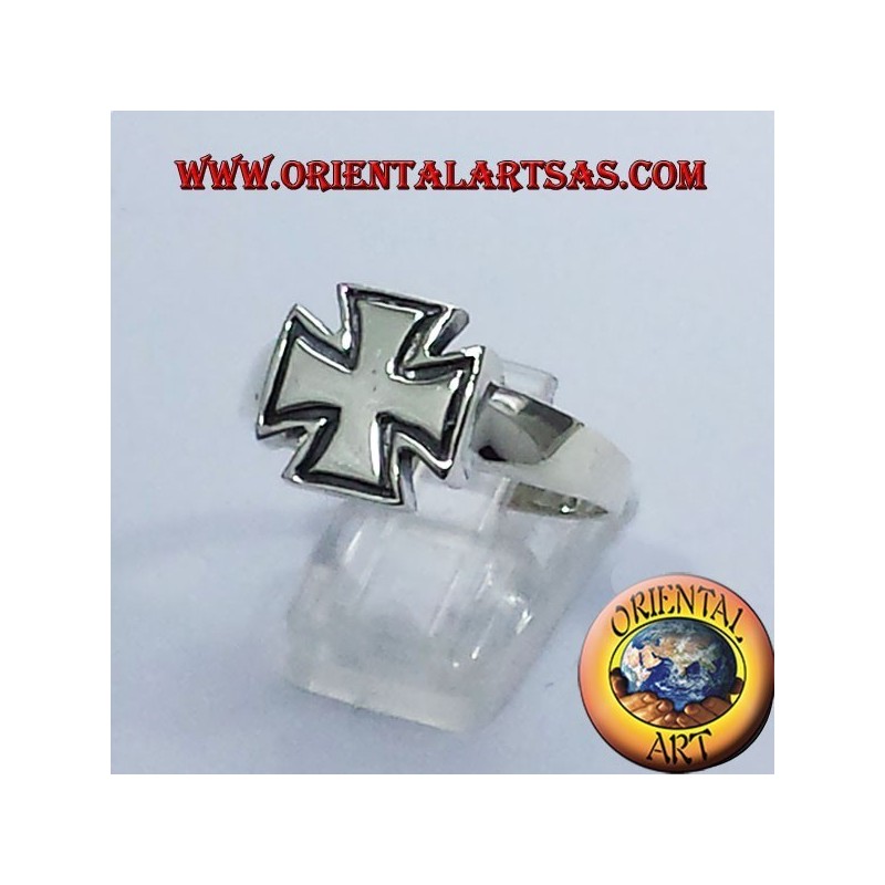 anello croce cavalieri dei templari in argento