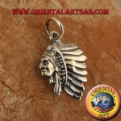 pendant head of Indian silver D'America
