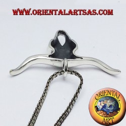 buffalo skull pendant in silver