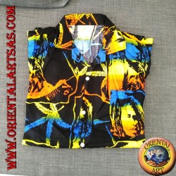 "Bob Marley" shirt and multicolor rayon marijuana leaf (50)