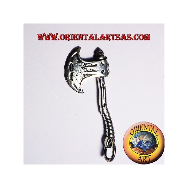 Medieval celta Axe Colgante de plata