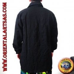 Langärmliges Kaftanhemd mit Kragen und Stickerei vorne (XL)