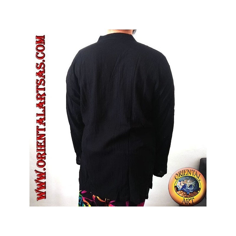 Jersey kaftan de manga larga con bordado y cuello en V con cuello coreano (XL)