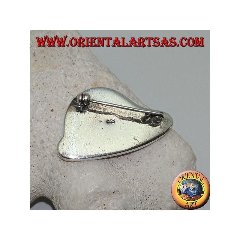 Broche de plata con forma de sombrero "Cloche" en ónice y marcasita