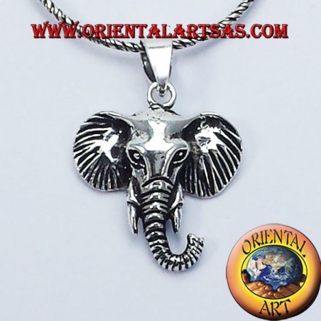 Ciondolo Testa di Elefante in argento