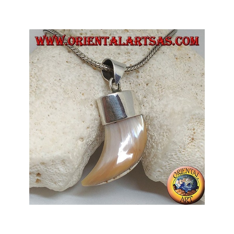 Large pendentif en argent nacre Calliostoma