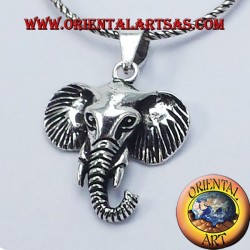 Head Elephant pendant in silver