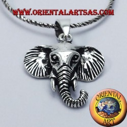 Tête d'éléphant pendentif en argent