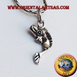 Seehecht Fisch Anhänger Silber 925 - Mediterraner Knurrhahn Schmuck