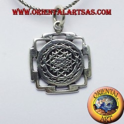 Sri Yantra pendant in silver