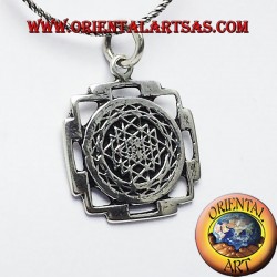 Sri Yantra pendant in silver
