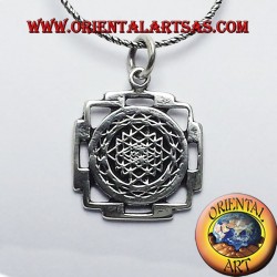 Sri Yantra pendant in silver