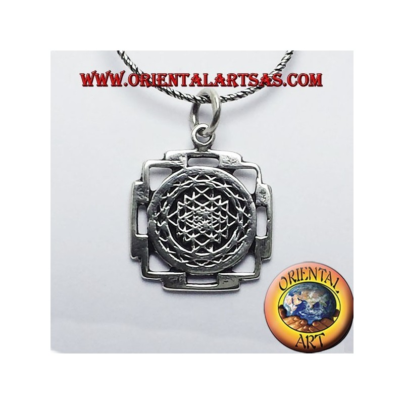 Sri Yantra-Anhänger aus Silber