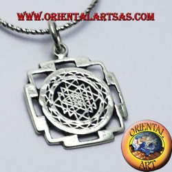 Sri Yantra pendant in silver