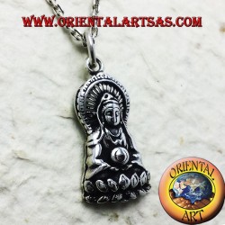 Buddha Anhänger auf Feinsilber Lotus