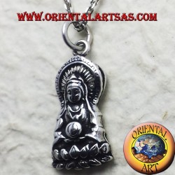 Colgante de Buda en plata fina de loto