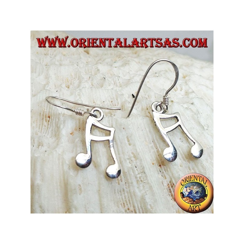 Boucles d'oreilles en argent avec une paire de pendentifs semi-chromes