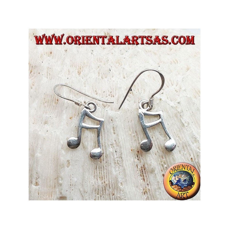 Boucles d'oreilles en argent avec une paire de pendentifs semi-chromes