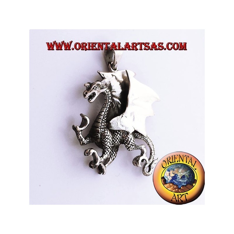 Ciondolo Drago Celtico Tridimensionale Argento 925 | Oriental Art