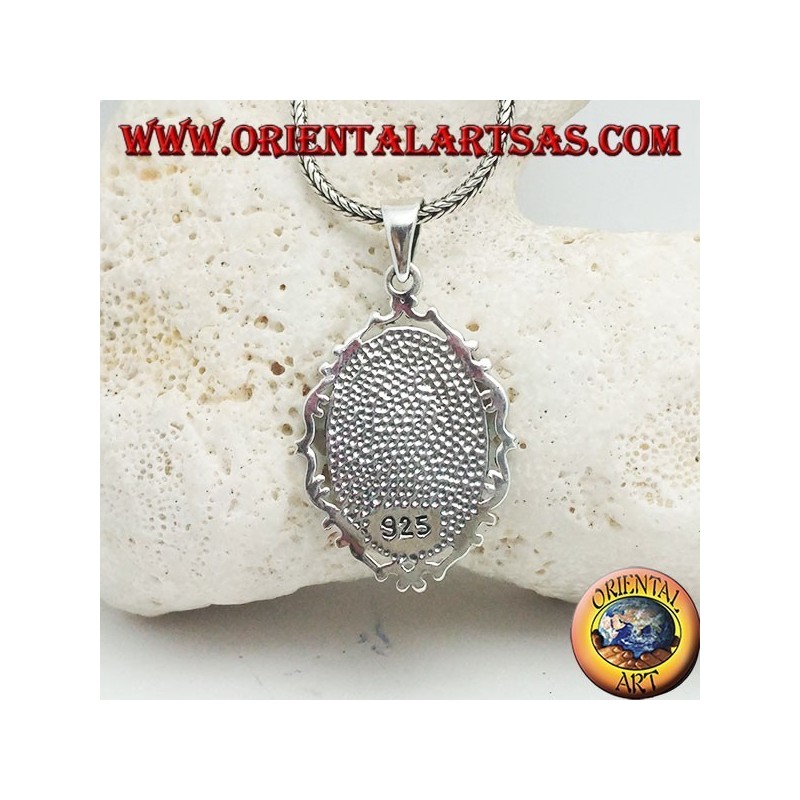 Silver pendant, miraculous medal or medal of Our Lady of Grace of Saint Catherine Labouré