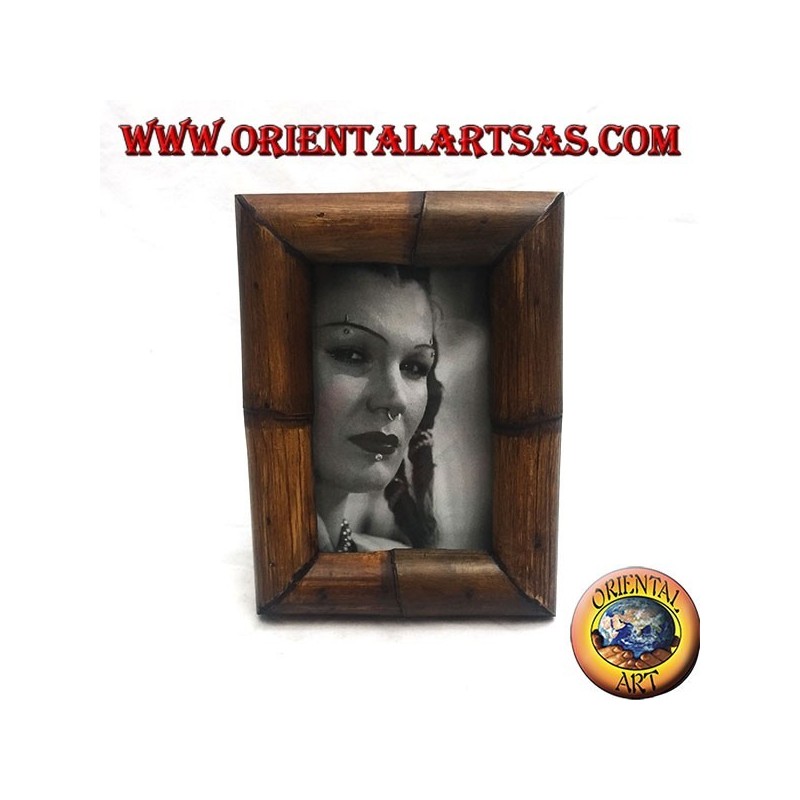20x15 cm teak and bamboo photo frame