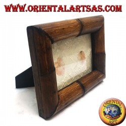 20x15 cm teak and bamboo photo frame