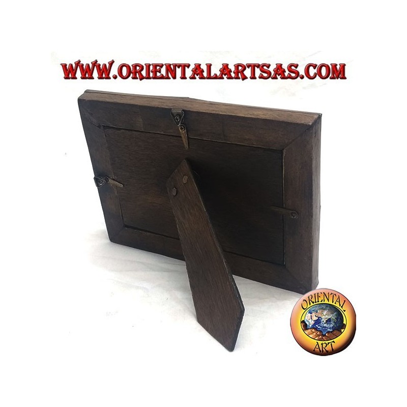 Cornice portafoto in legno di teak e bambù da 20x15 cm