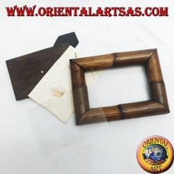 20x15 cm Fotorahmen aus Teakholz und Bambus