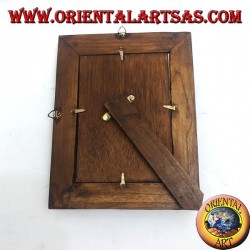 Bilderrahmen mit Stufen aus antikem Teakholz 25x20 cm