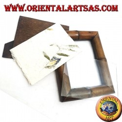25x20 cm teak and bamboo photo frame