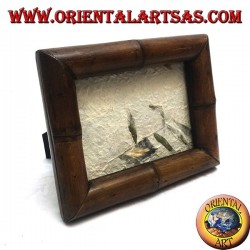Cadre photo 25x20 cm en teck et bambou