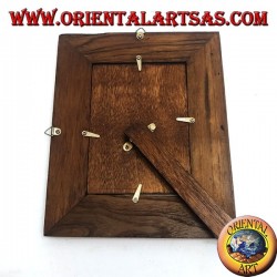 Marco de fotos antiguo de madera de teca de 25x20 cm