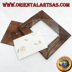 Cadre photo en bois de teck antique 25x20 cm