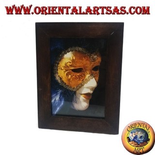 Thin photo frame in teak wood 23x18 cm