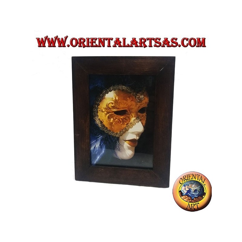 Marco de fotos delgado en madera de teca 23x18 cm