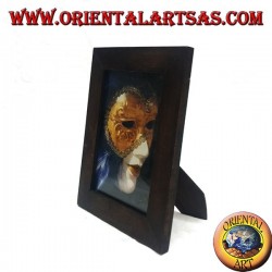 Marco de fotos delgado en madera de teca 23x18 cm