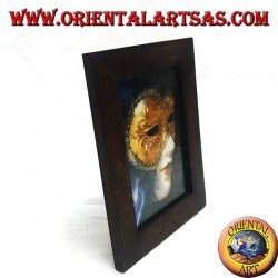 Thin photo frame in teak wood 23x18 cm