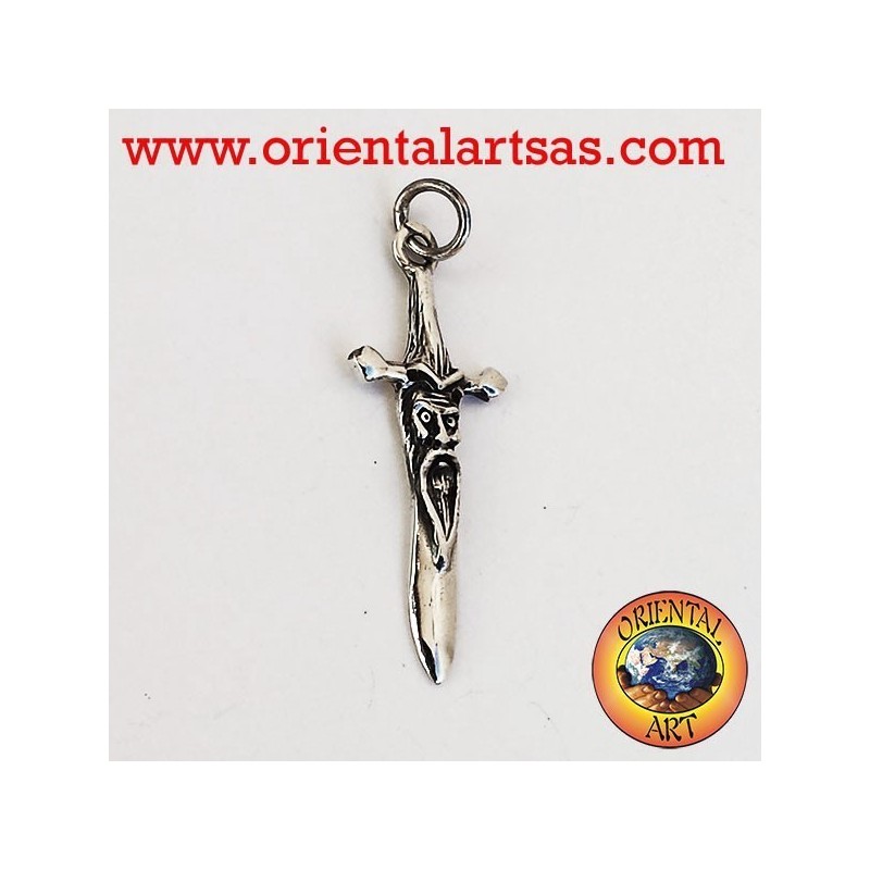 Sword Pendant in silver sage