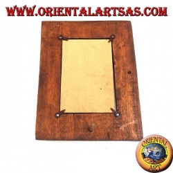 Photo frame with intertwined checkered pine wood 25x20 cm