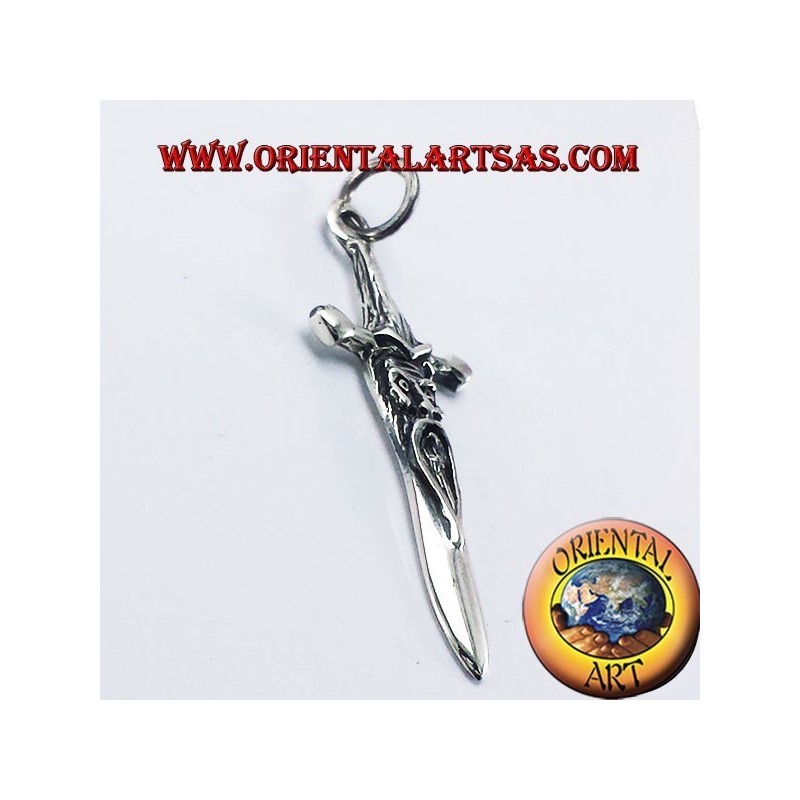 Sword Pendant in silver sage