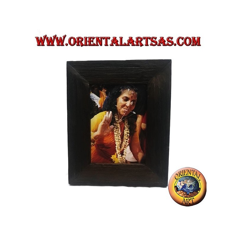 Cornice portafoto in legno di teak antico da 30 x 25 cm