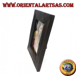 Cadre photo en bois de teck antique 30 x 25 cm