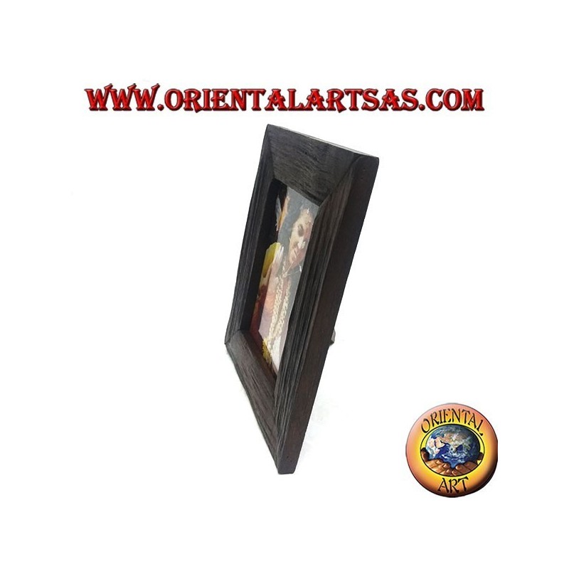 Cornice portafoto in legno di teak antico da 28 x 23 cm